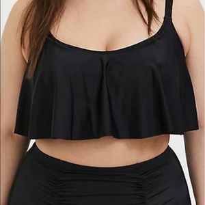 Torrid Flounce Bikini Top Size 0